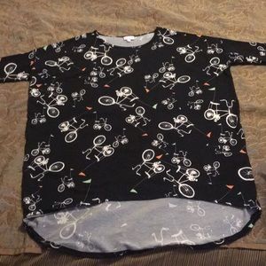 Black Irma with vintage bicycles